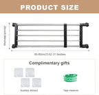 Hershii Expandable Closet Tension Shelf Rod Adjustable Metal Storage Rack Cabinet Organizer DIY Divider Separator Shelves for