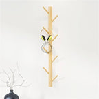 Coat Rack 2 pack-Wall Mounted Hat Rack Coat Hooks-Sturdy Wooden Coat Rack Stand-Entryway Hall Tree Coat Tree with Solid Base 