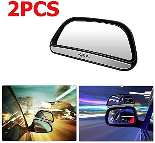 2Pcs Car Van Rectangular Blind Spot Mirror Towing Reversing Driving Stick On Adjustable Wide Angle Blind Spot Mirror for Car Van Towing Caravan