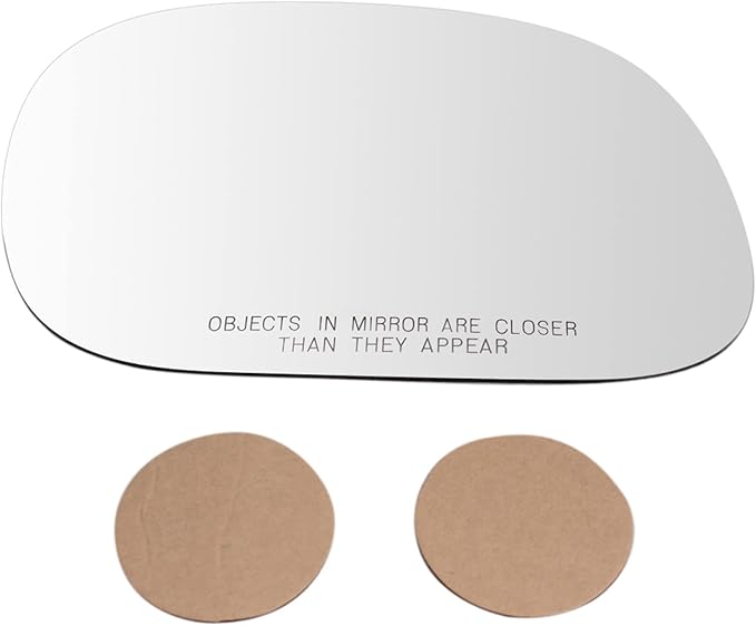 TRQ Passenger Side Mirror Glass Manual Convex Peel and Stick Compatible with 1997-2003 Ford F-150 1997-1999 F-250 2004 F-150 