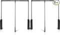 Put Down Closet Rod 2 Pack, Adjustable 35-47.6 Inch Wardrobe Lift Rail Organizer Two-way Buffering Heavy Duty Wardrobe Hanger
