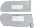 Car Sun Visor Cover Pair Gray, Leather Sun Visor Replacement Cover for Chevy Tahoe Suburban Yukon 1995-1999,(Skin Only)