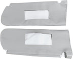 Car Sun Visor Cover Pair Gray, Leather Sun Visor Replacement Cover for Chevy Tahoe Suburban Yukon 1995-1999,(Skin Only)