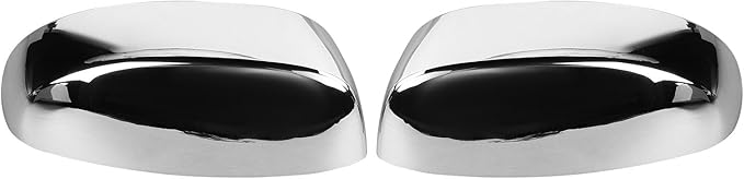 Rearview Mirror Half Caps Covers Compatible with 2007-2014 Chevy Silverado GMC Sierra Avalanche Tahoe Suburban Yukon Escalade ESV Left Right Side View Upper Mirror Cover Caps, Chrome