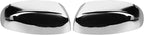 Rearview Mirror Half Caps Covers Compatible with 2007-2014 Chevy Silverado GMC Sierra Avalanche Tahoe Suburban Yukon Escalade ESV Left Right Side View Upper Mirror Cover Caps, Chrome