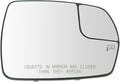 TRQ Passenger Side Heated Spotter Mirror Glass with Backing Plate Compatible with 2015-2018 Ford Edge RH FO1325224 FT4Z17K707