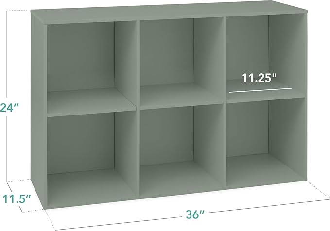 Best Choice Products Kids Bookcase 6-Cube Storage Organizer, 11in Shelf Opening, Bookshelf, Toy Storage, Customizable w/ 3 Re