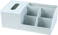 Bathroom Makeup Organizers, Plastic Cosmetics Storage Box With Tissue Box Sundries Desktop Lipstick Skincare Makeup Organizer