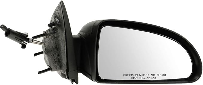 TRQ 2 Piece Driver and Passenger Side Mirror Assembly Set Manual Adjustment Non-Heated No Memory Black Compatible with 2005-2