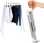 Portable Garment Rack, Folding Clothes Rack, Collapsible Clothing Rack for Dance, Travel, Camping, Laundry, Indoor, Outdoor, 