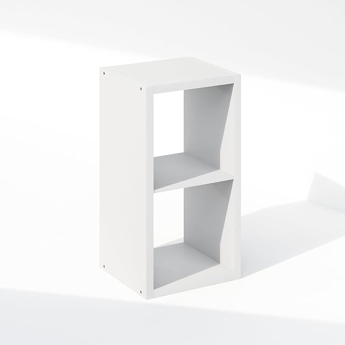 Furinno Cubic Closet Organizers and Storage, 2-Cube Closet Organizer, Open Shelf Closet Storage, Extra Thick Frame for Wardro