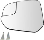 TRQ Driver Side Mirror Glass Heated Snap On Compatible with 2014-2022 Ford Transit Connect FO1324168