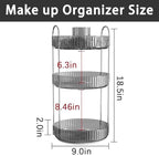 shuang qing Rotating Makeup Organizer for Vanity, High-Capacity Skincare Clear Make Up Storage Perfume Organizers Cosmetic Dr
