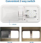 12V Led RV Ceiling 1100 Lumen Double Dome Light | RV Interior Lighting Fixture with ON/Off Switch for RV Trailer Camper Truck Van Boat Car (5 Pack Natural White 4000-4500K)