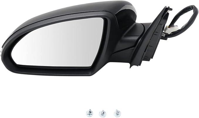 TRQ Driver & Passenger Side Mirror Set with Heat Power Folding without Blind Spot Indicator Compatible with 2016-2018 Kia Opt
