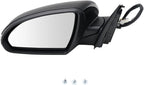 TRQ Driver & Passenger Side Mirror Set with Heat Power Folding without Blind Spot Indicator Compatible with 2016-2018 Kia Opt