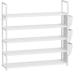 VILICK Shoe Rack for Closet Shoe Organizer Space Saver Storage for 20-25 Pair Shoe Shelf with Hook and Side Pocket Free Stand