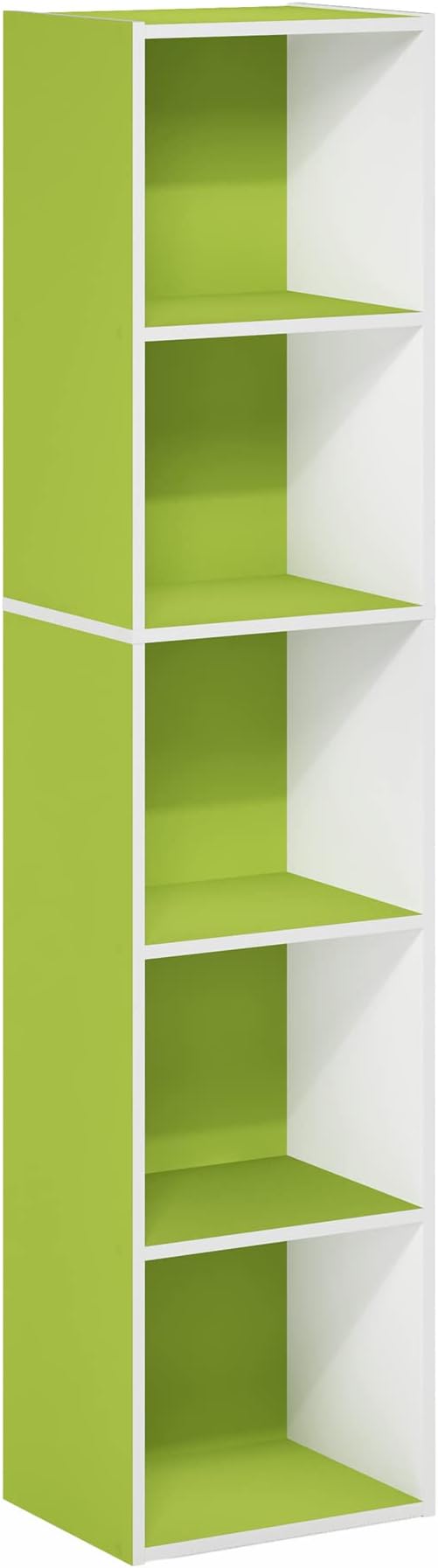 Furinno PASIR Book Shelf, 5-Tier Modern Bookshelf, Open Shelves Bookcase 9 x 12 x 52, Easy Assembly, for Living Room, Bedroom