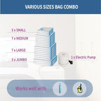 20 Pack Space Saver Vacuum Storage Bags for Clothing Travel, Vacuum Seal Compression Bags for Clothes, Packing, Luggage, Blan