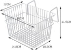 MAGICLULU Punch-Free Hanging Storage Basket 2-Pack Stainless Steel Wire Organizer with Drainage for Kitchen and Bathroom Spac