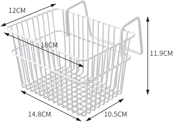 MAGICLULU Punch-Free Hanging Storage Basket 2-Pack Stainless Steel Wire Organizer with Drainage for Kitchen and Bathroom Spac