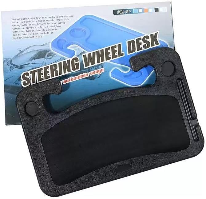 Car Steering Wheel Desk for Honda HRV 2015-2024 Tray for Laptop Car Mount with Pen Holder Car Seat Trays for Eating Multipurpose Travel Car Accessories,Black