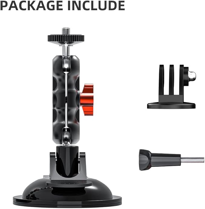SUREWO Metal Suction Cup Car Mount for GoPro, DJI Osmo Action 3 and Most Action Cameras