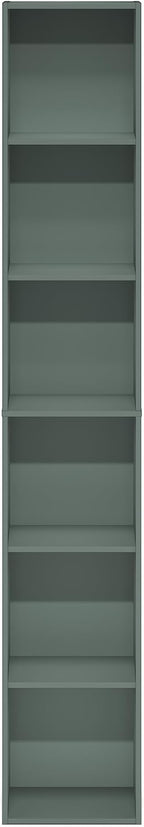 Furinno LUDER Book Shelf, 6-Tier Tall Modern Bookshelf, Bookcase with Open Shelving, Floor Standing Shelves, 9.3 x 12 x 71, f