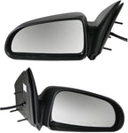 TRQ 2 Piece Driver and Passenger Side Mirror Assembly Set Electric Adjustment Non-Heated No Memory Black Compatible with 2005