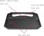 CYDZSW Car Steering Wheel Tray for Eating Food,Steering Wheels Desk Road Trip Essentials for Adults,Car Table Food Trays Organization,Cars Cool Interior Gadgets Accessories(Black)