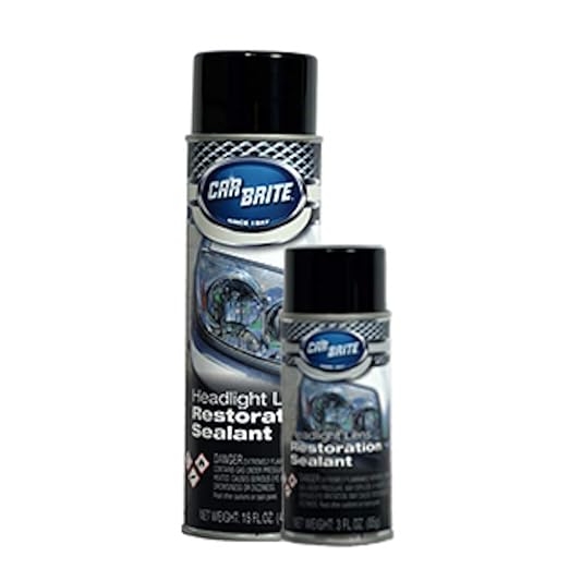 CAR BRITE Headlight Lens Sealant, Clear Coat for Headlight Restoration Kit (3 Ounce)