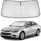 Windshield Sun Shade for Chevy Malibu 2016-2024 2025 Sunshade Front Window Shade Custom Fit Malibu Accessories Sun Visor Foldable Shade Blocks UV Rays Accessories