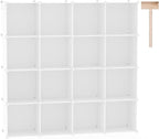 C&AHOME Cube Storage Organizer, 16-Cube Shelves Units, Plastic Storage Cubes, DIY Closet Organizer, Modular Closet Storage Sh