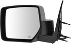 TRQ 2 Piece Driver and Passenger Side Mirror Assembly Set Electric Adjustment Heated Memory Textured Compatible with 2008-201