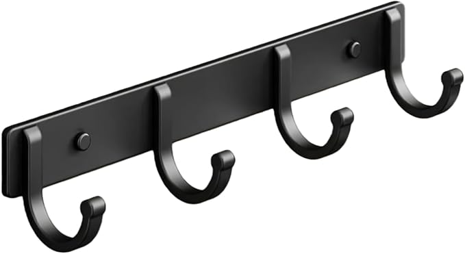 Enhanced Version Wall Mount Coat Rack with 4-8 Hooks – Versatile Wall Organizer for Coats, Hats, Towels, Bags – Durable Wall 