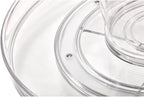iDesign The Sarah Tanno Collection 11" Lazy Susan Spinning Cosmetic Organizer with Removable Cup, Clear/White
