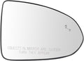 TRQ Right Passenger Side Mirror Glass Heated Blind Spot Indicator Convex Compatible with 2020-2022 Hyundai Sonata HY1325147