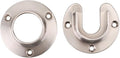 Knape & Vogt Closet Pro HD CD-0010-BN Heavy Duty Closet Pole Sockets, Brushed Nickel