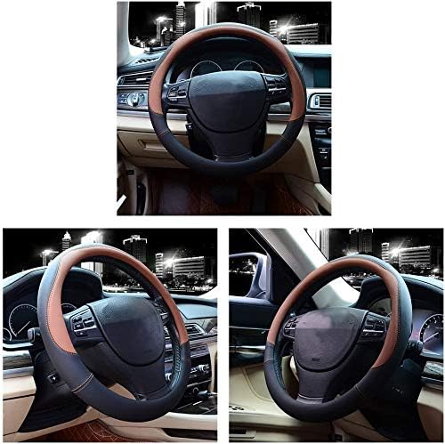 Valleycomfy Microfiber Leather Steering Wheel Cover Large-Size for F150 F250 F350 Ram 4Runner Tacoma Tundra Range Rover Model