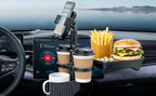 6-in-1 Car Cup Holder Expander with Tray & Phone Mount, Car Food Tray with 360° Rotation Adjustable Base, Car Cup Holder, Ide