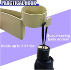 YoRise 2PCS Dual Slot Car Seat Gap Filler Organizer, Multifunctional Car Side Seat Gap Guard Spacer with Cup Holder, Universal Auto Storage Accessories for Preventing Items Falling Out (Beige)
