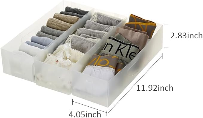 YBM HOME Closet Drawer Organizer for Underwear, Socks, Bras, Ties, Scarves, Foldable Dresser Storage Boxes (Small Drawer Orga