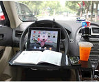 Car Truck Steering Wheel Seat Headrest Laptop Tray for Writing Dining Food Drink Work W/Slide Out
