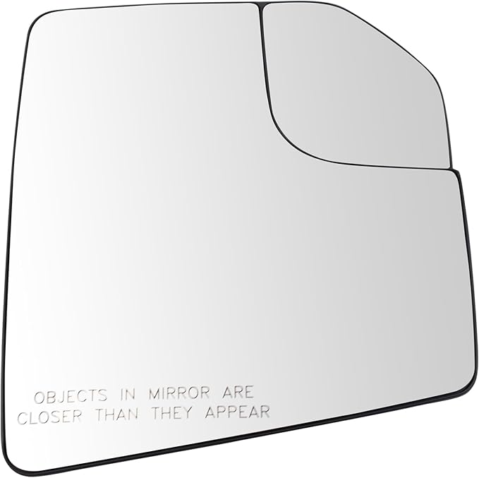 TRQ Right Passenger Side Mirror Glass Convex Snap On Clear Compatible with 2015-2020 Ford F-150 FO1325139