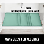 GORILLA GRIP Waterproof Silicone Under Sink Mat with Raised Lip for Kitchen and Bathroom, 31 x 22 in, Cabinet Shelf Liner Sta