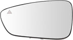 TRQ Left Driver Side Mirror Glass Heated Blind Spot Indicator Compatible with 2015-2017 Chrysler 200 CH1324190