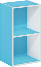 Furinno PASIR Book Shelf, 2-Tier Modern Bookshelf, Open Shelves Bookcase 9 x 12 x 21, Easy Assembly, for Living Room, Bedroom
