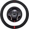 Suede Steering Wheel Cover,Compatible with Chevrolet Chevy Suburban Tahoe Suede Leather Sport Non-Slip Wheel Cover Car Interior Accessories 15.5 16 inch for Man and Women