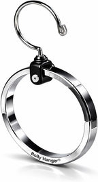 Rolly Hanger® Closet Space Saver – Premium Rotating Aluminum Organizer for Belts, Ties, Hats & Handbags – Heavy Duty 360° Swi