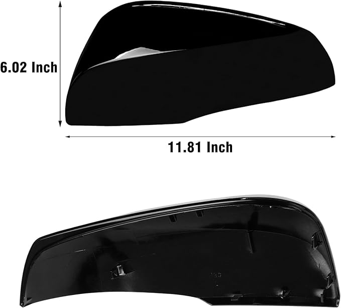 Moonlinks Compatible with Toyota RAV4 2019 2020 2021 2022 2023 2024 Left Side Mirror Cover Replacement, Glossy Black Exterior Left Driver Side Door Rearview Mirror Cap Trim for RAV4 LH